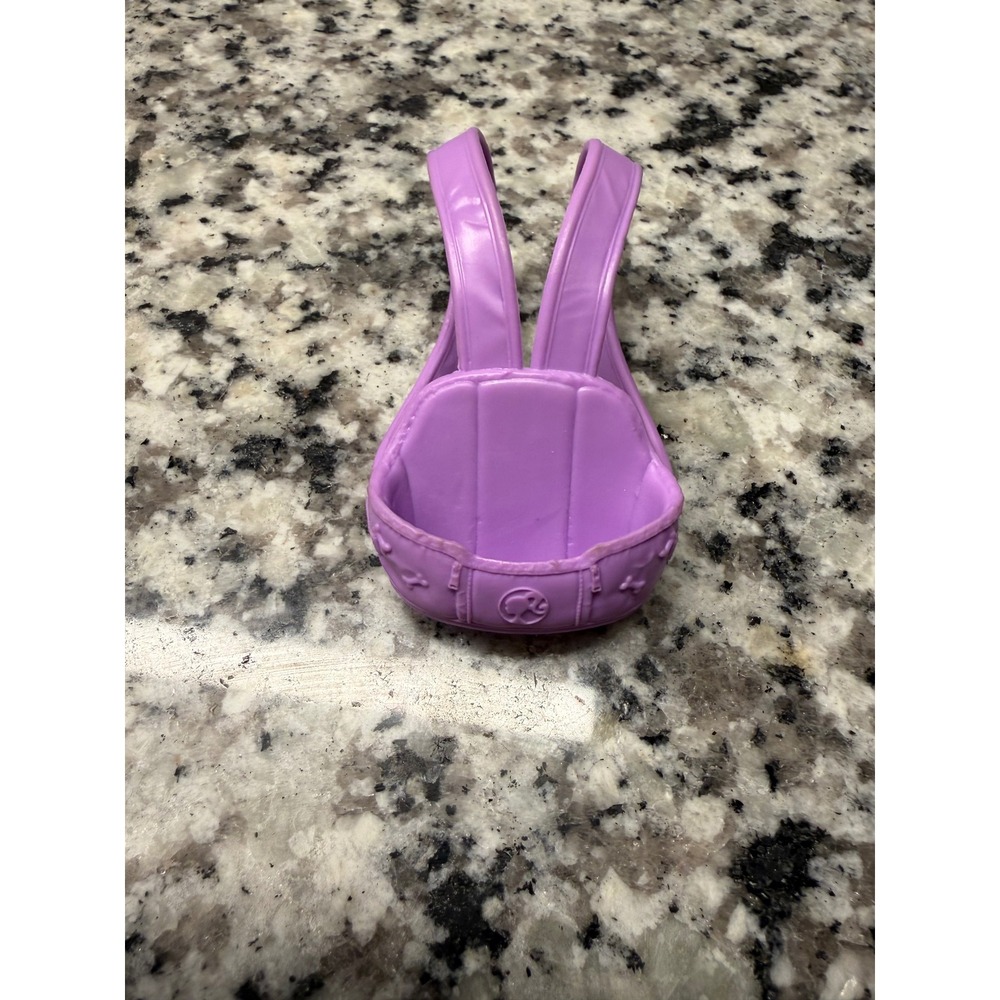 Barbie Purple Plastic Doll Backpack Accessory Logo Embossed‎ Mini Bag